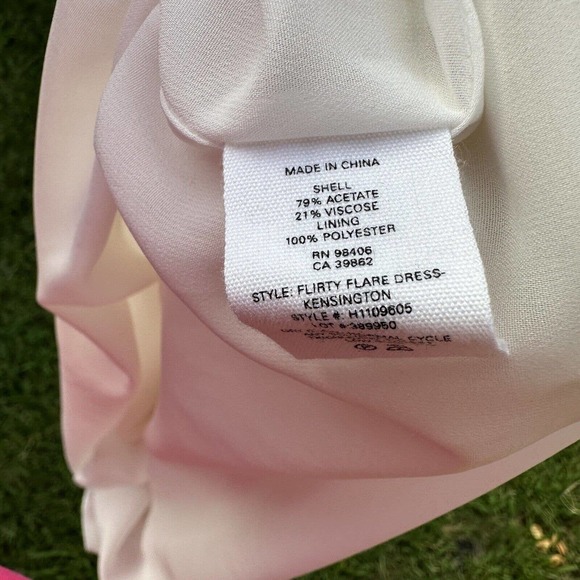 Theory Womens Dress Size 10 Warm Ivory Kensington Flirty Flare Low Back Designer - Picture 11 of 11